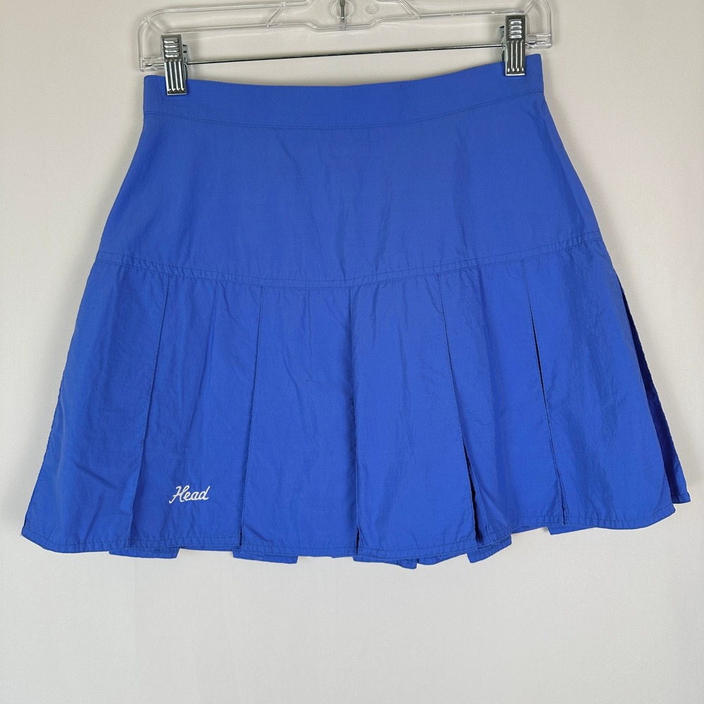 Vintage Head Sportswear Blue Pleated Tennis Skirt Women 10 USA Pickleball Sporty